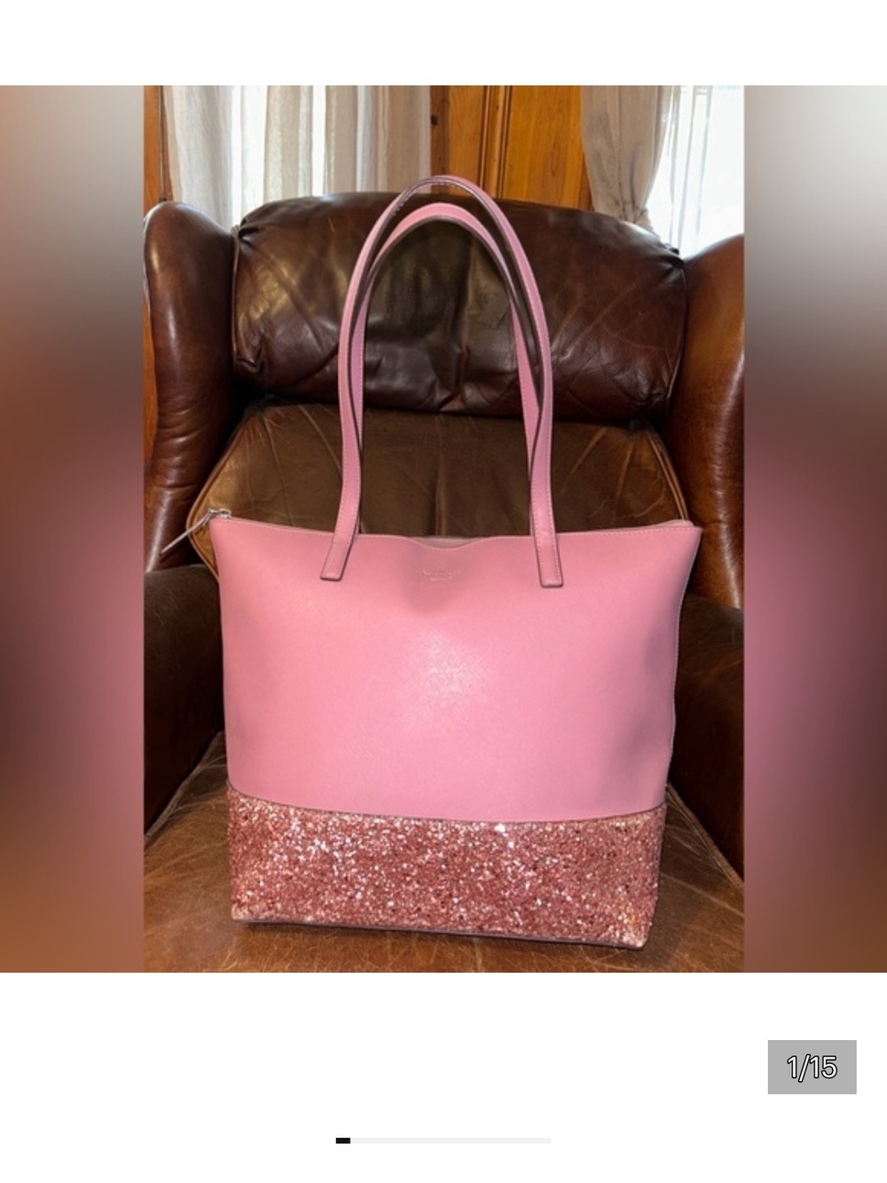 kate spade Pink Tote with Glitter Base